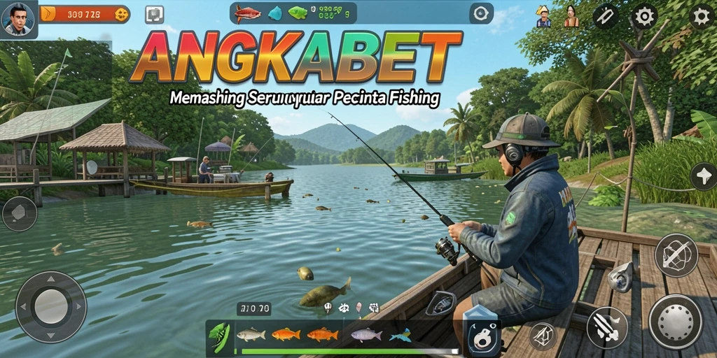 Tampilan screenshot gameplay ANGKABET menampilkan suasana memancing yang menakjubkan.