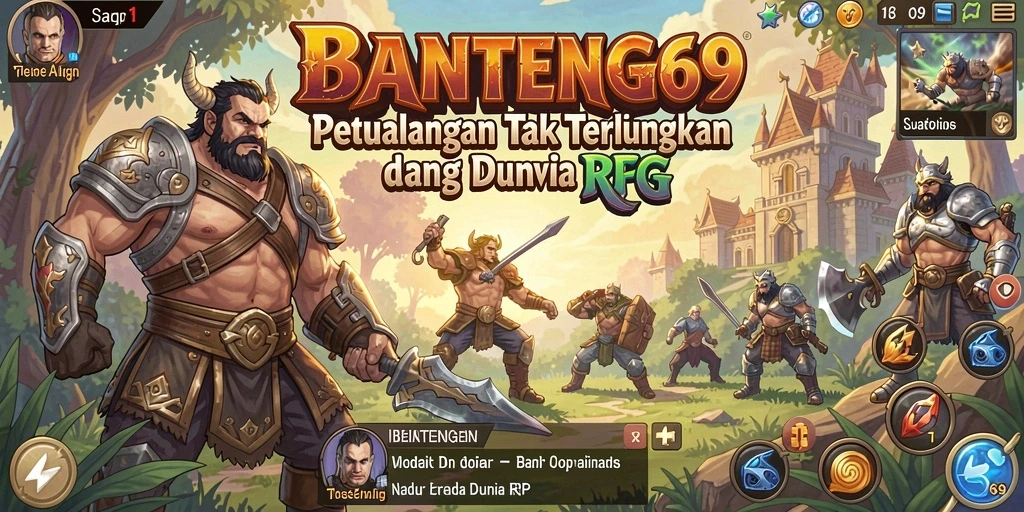 Tangkapan layar gameplay menampilkan pertarungan epik dalam BANTENG69.