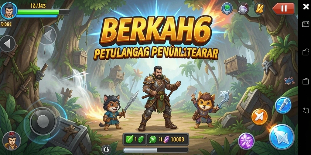 Tampilan gameplay menarik dari BERKAH6 yang penuh petualangan.