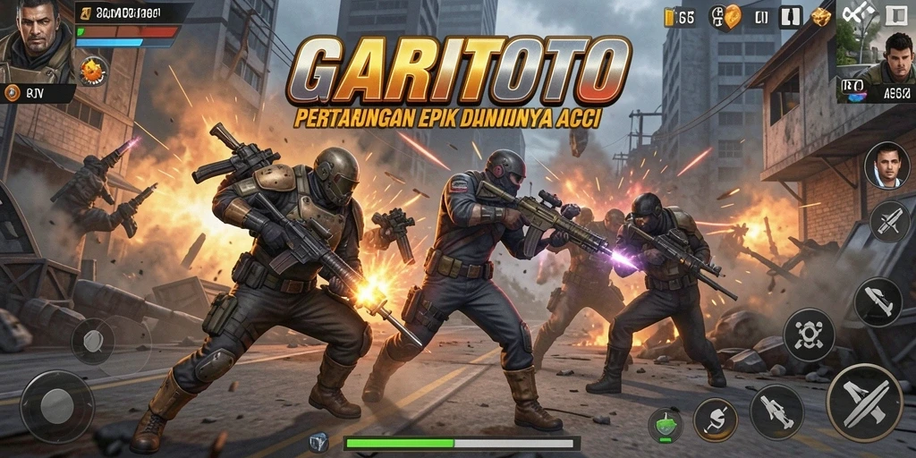 Tangkapan layar GARITOTO menampilkan aksi pertarungan yang mendebarkan.