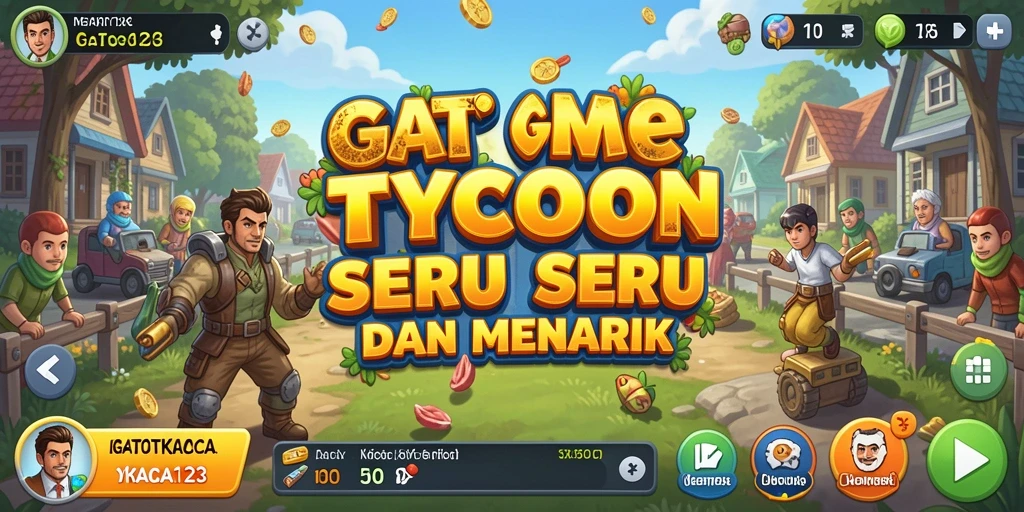 Screenshot GATOTKACA123 menampilkan keseruan bermain game Tycoon.