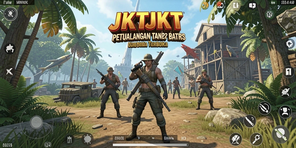 Tangkapan layar menampilkan aksi epik di dunia terbuka JKTJKT.