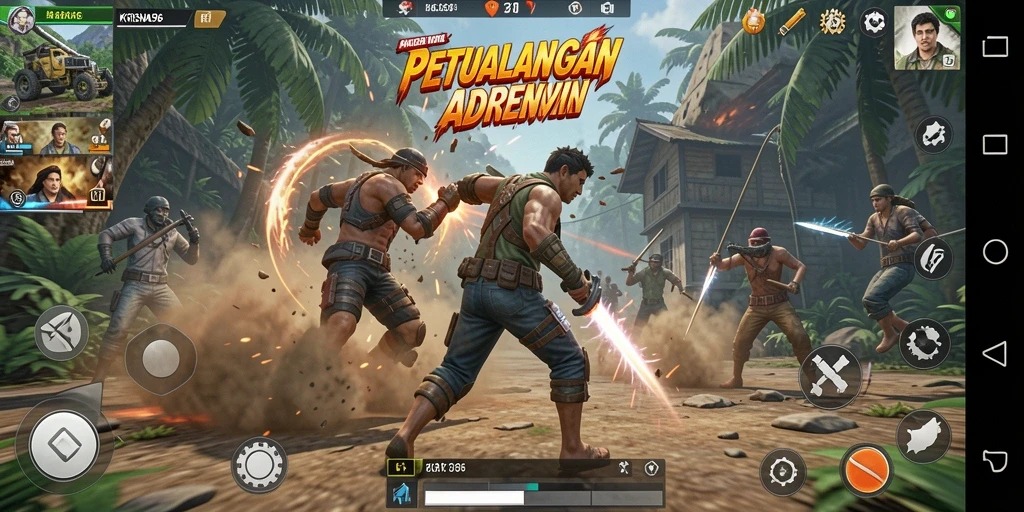 Tampilan layar permainan KRISNA96 menunjukkan aksi mendebarkan dan grafis yang menarik.