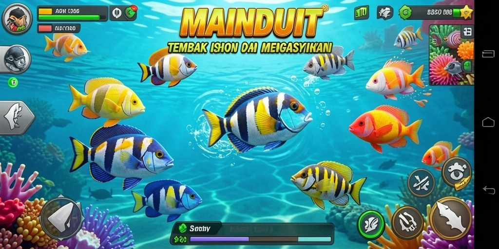 Tampilan gameplay seru Tembak Ikan di MAINDUIT.
