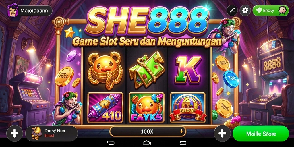 Screenshot gameplay Slot SHE888 yang menarik dan mendebarkan.