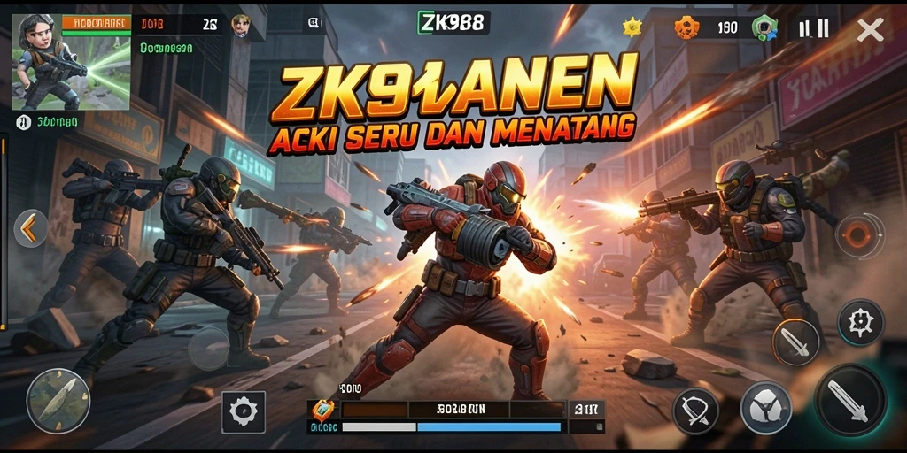 Tangkapan layar menunjukkan gameplay menegangkan dari ZK988.